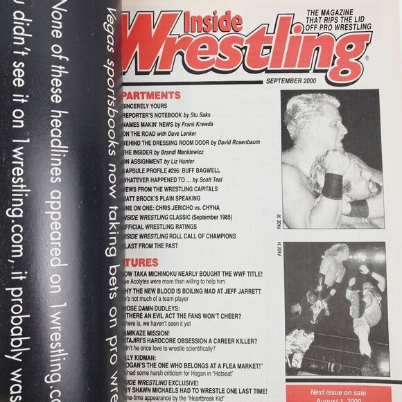 Inside Wrestling Magazine Shawn Michaels Dudley Boyz Sept. 2000 VTG Unread Stock - Picture 4 of 9